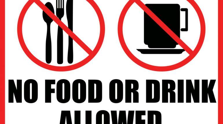 no food or drink allowed